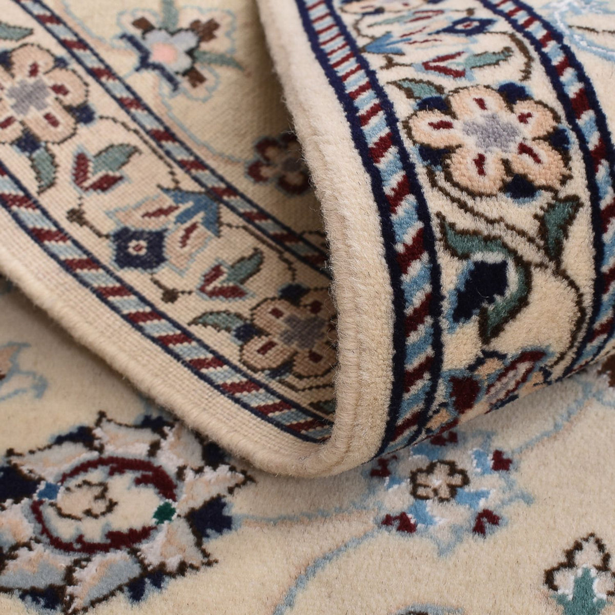 Tapis persan - Nain - Royal - 96 x 64 cm - gris clair