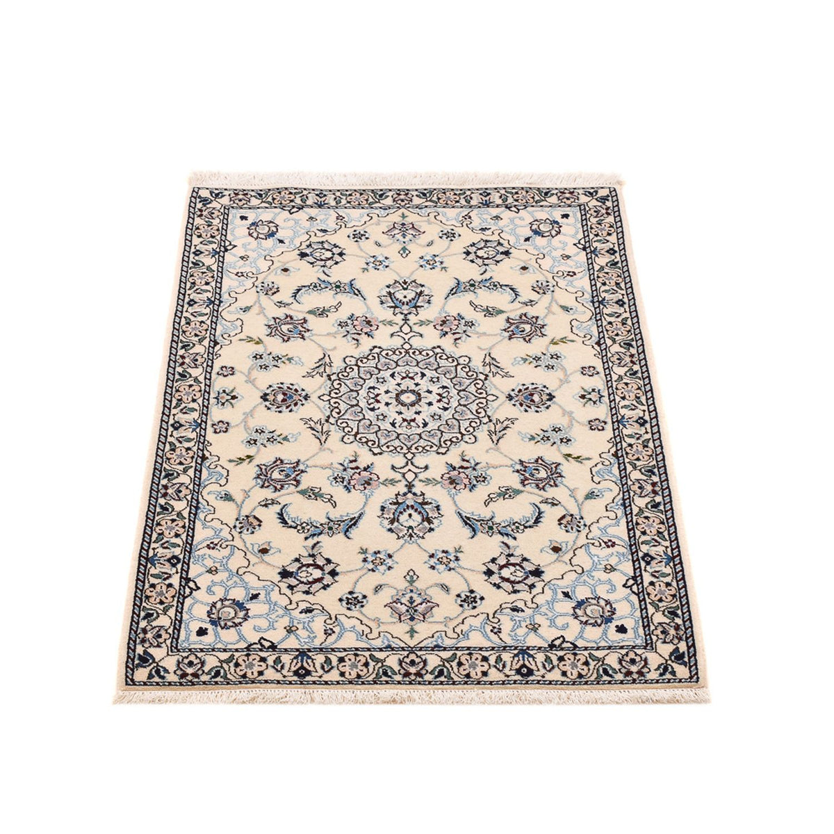Tapis persan - Nain - Royal - 96 x 64 cm - gris clair