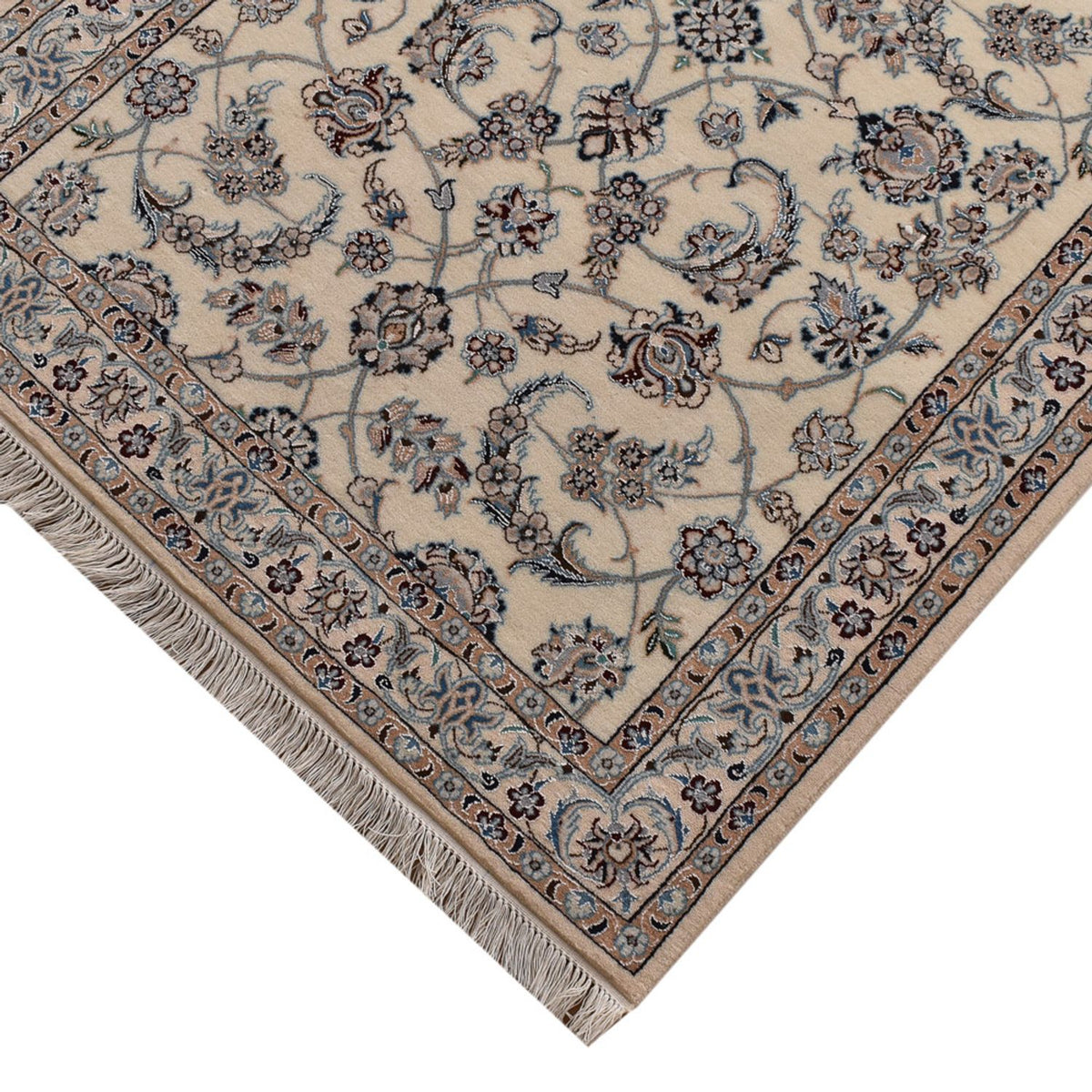 Tapis de couloir Tapis persan - Nain - Premium - 520 x 100 cm - beige