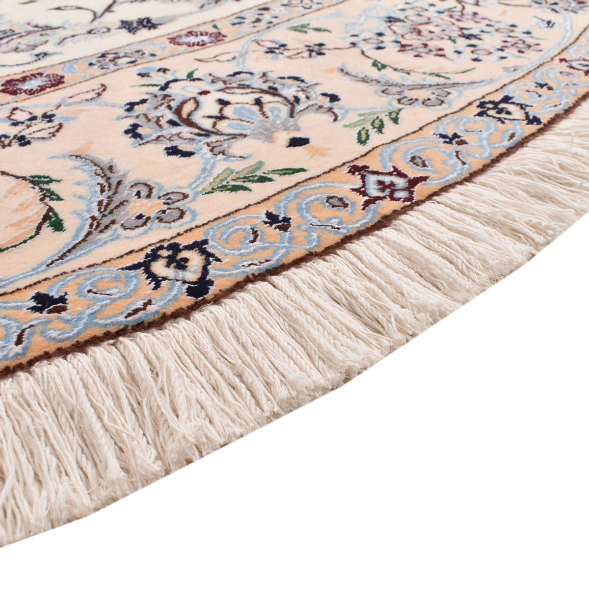 Tapis persan - Nain - Premium ronde - 252 x 252 cm - crème