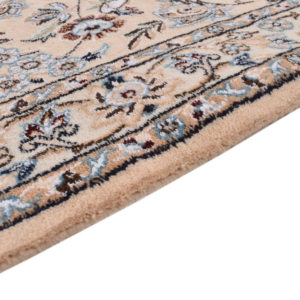 Tapis persan - Nain - Royal carré - 310 x 305 cm - bleu foncé