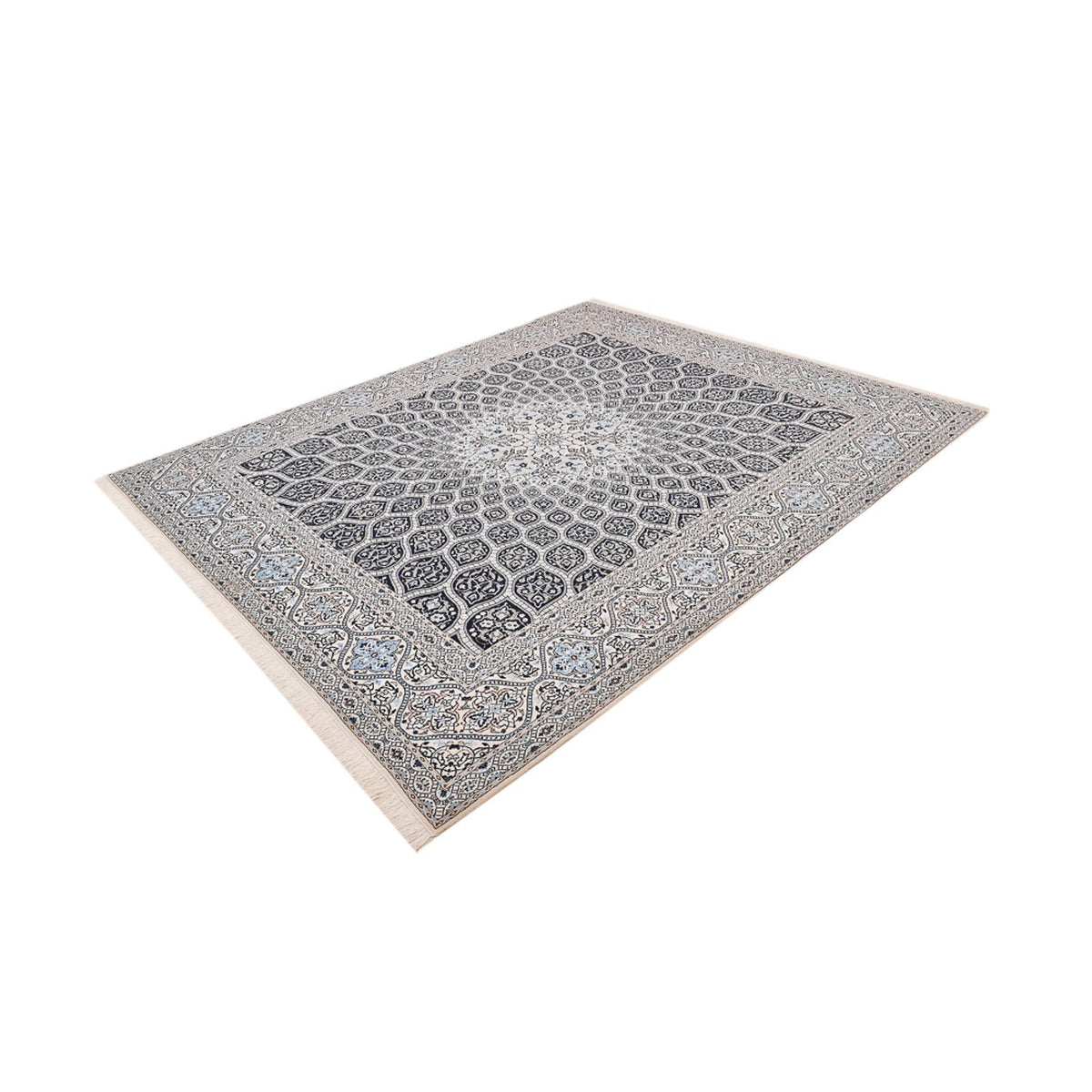 Tapis persan - Nain - Premium - 307 x 262 cm - gris foncé