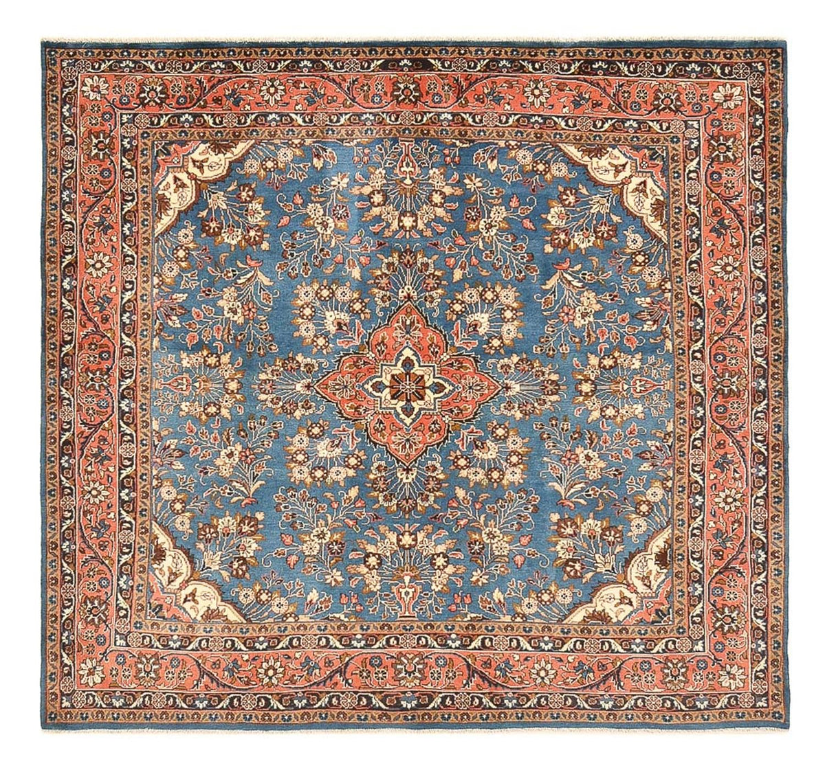 Tapis persan - Nomadic carré - 200 x 207 cm - bleu