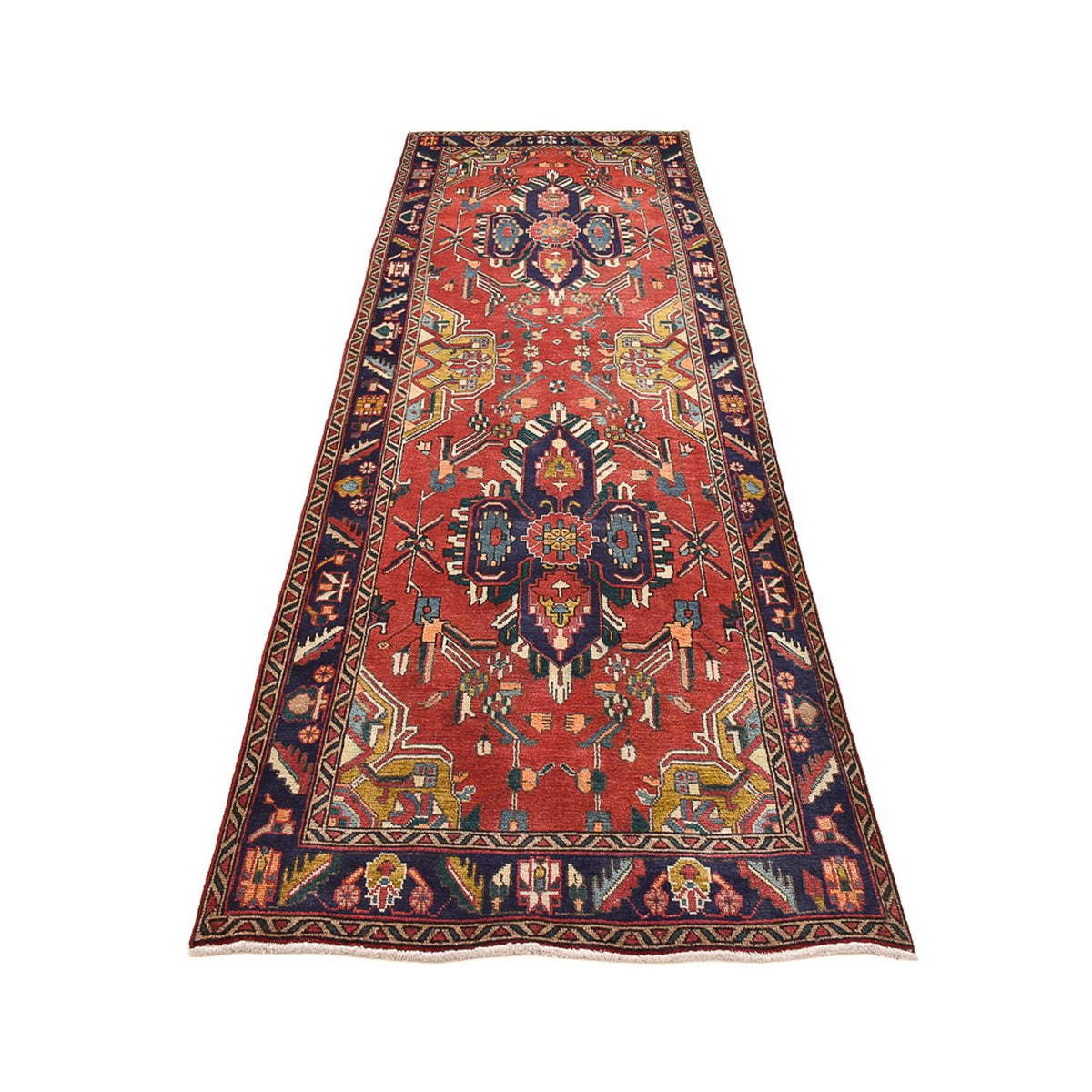 Tapis de couloir Tapis persan - Tabriz - 354 x 117 cm - multicolore