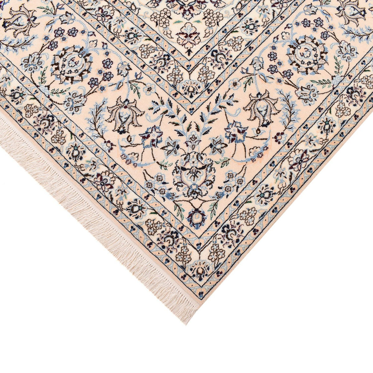 Tapis persan - Nain - Premium carré - 246 x 253 cm - bleu