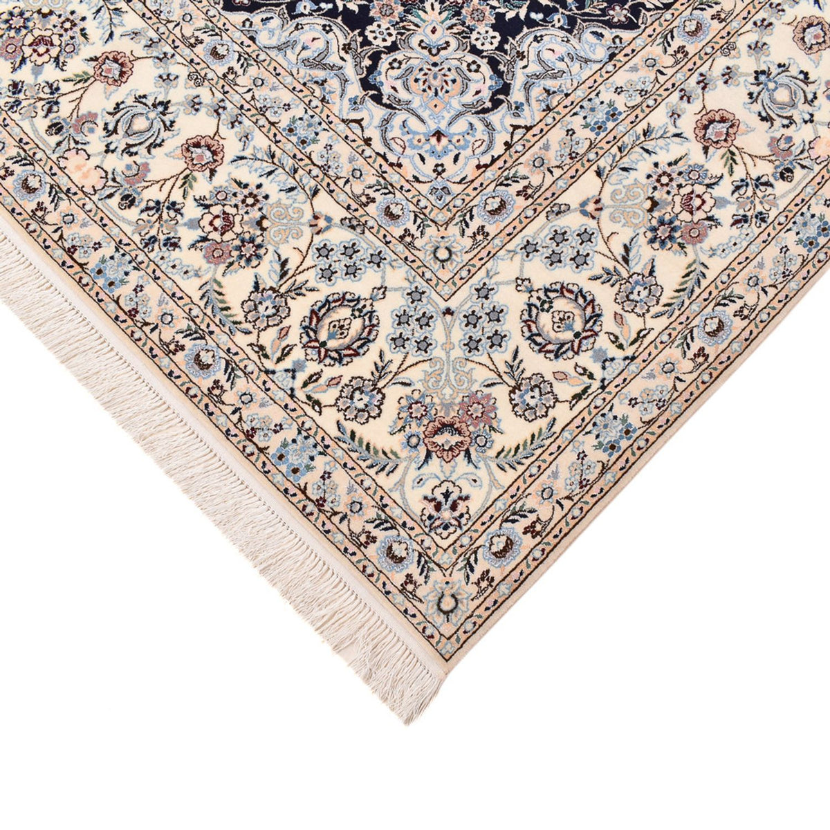 Tapis persan - Nain - Premium - 313 x 213 cm - bleu foncé