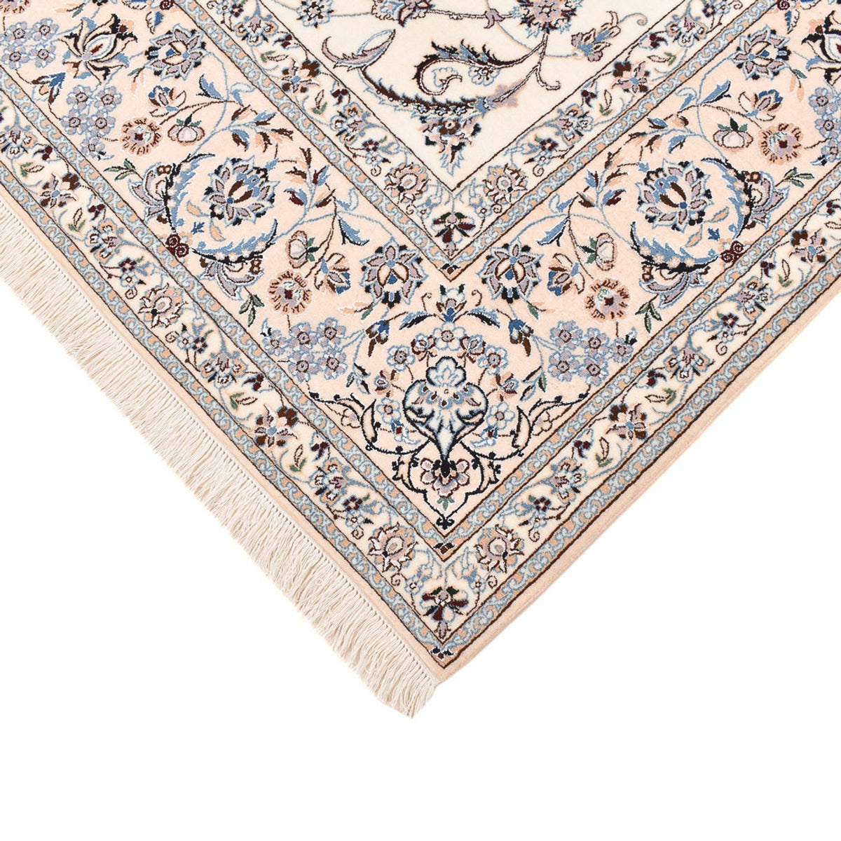 Tapis persan - Nain - Premium carré - 212 x 212 cm - blanc