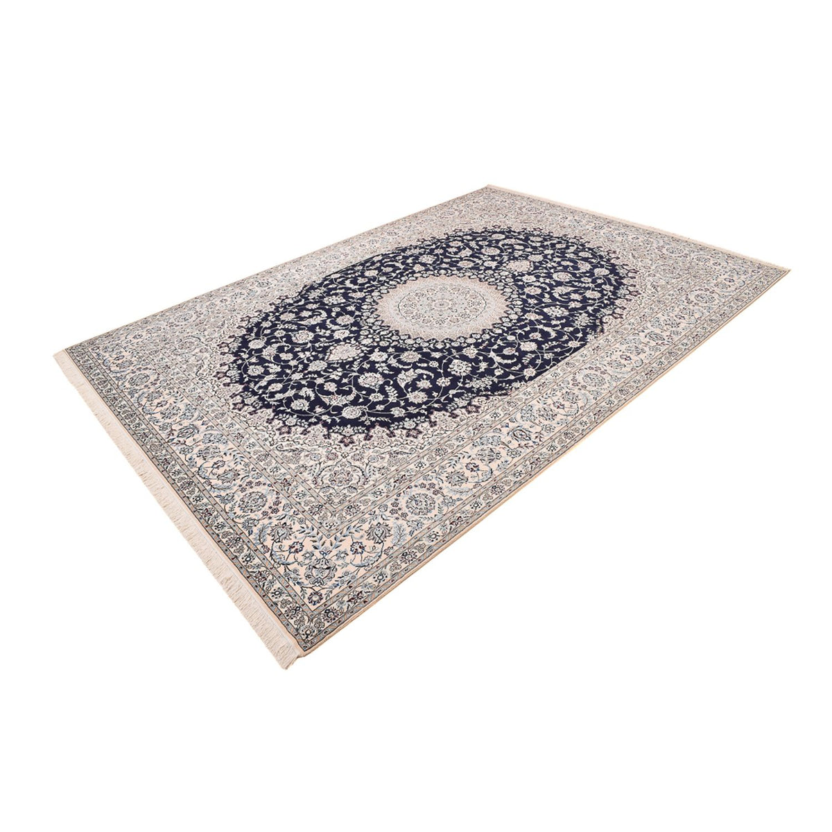 Tapis persan - Nain - Premium - 362 x 255 cm - bleu foncé