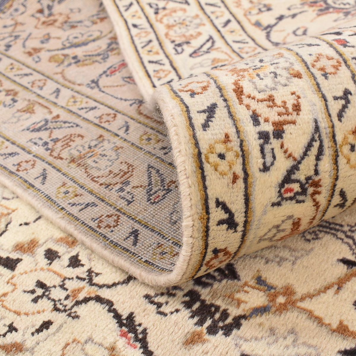 Tapis persan - Keshan - 359 x 243 cm - beige clair