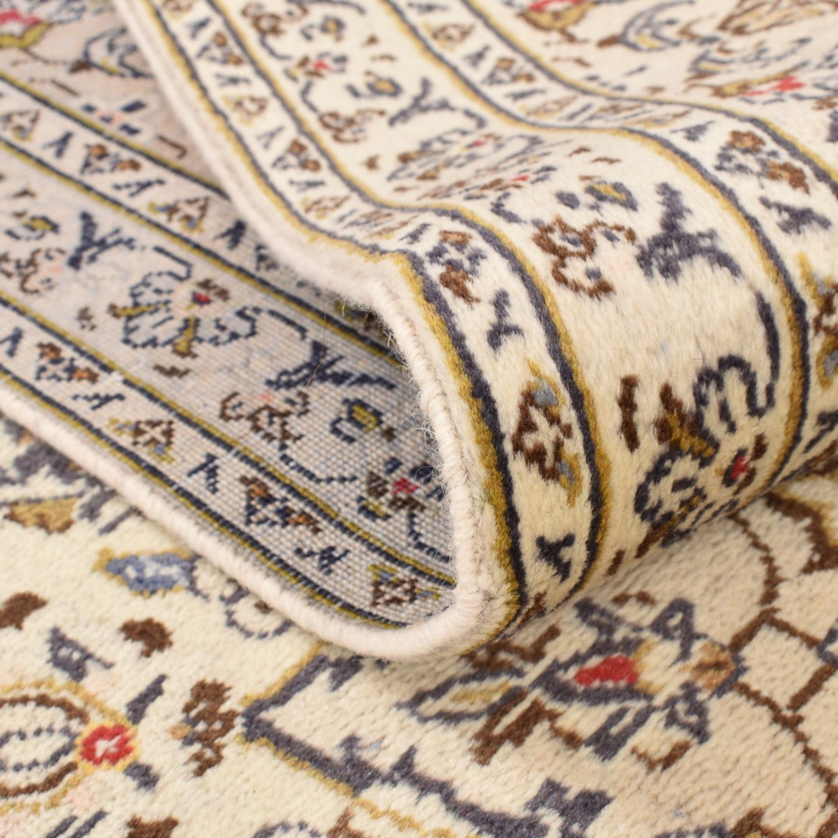 Tapis persan - Keshan - 345 x 239 cm - beige clair