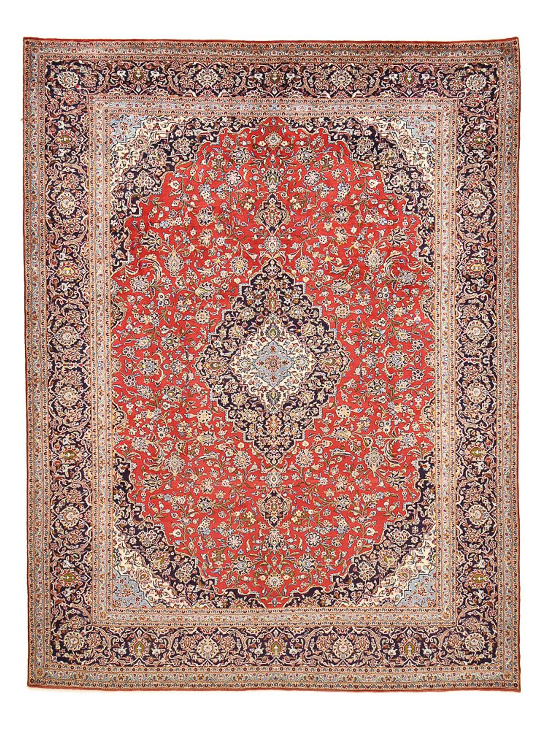Tapis persan - Keshan - 426 x 311 cm - rouge
