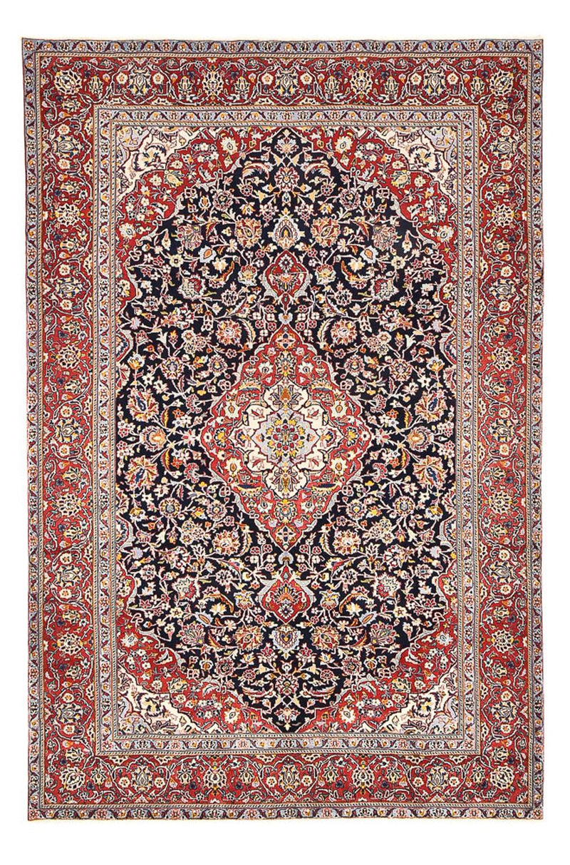Tapis persan - Keshan - 330 x 217 cm - bleu foncé