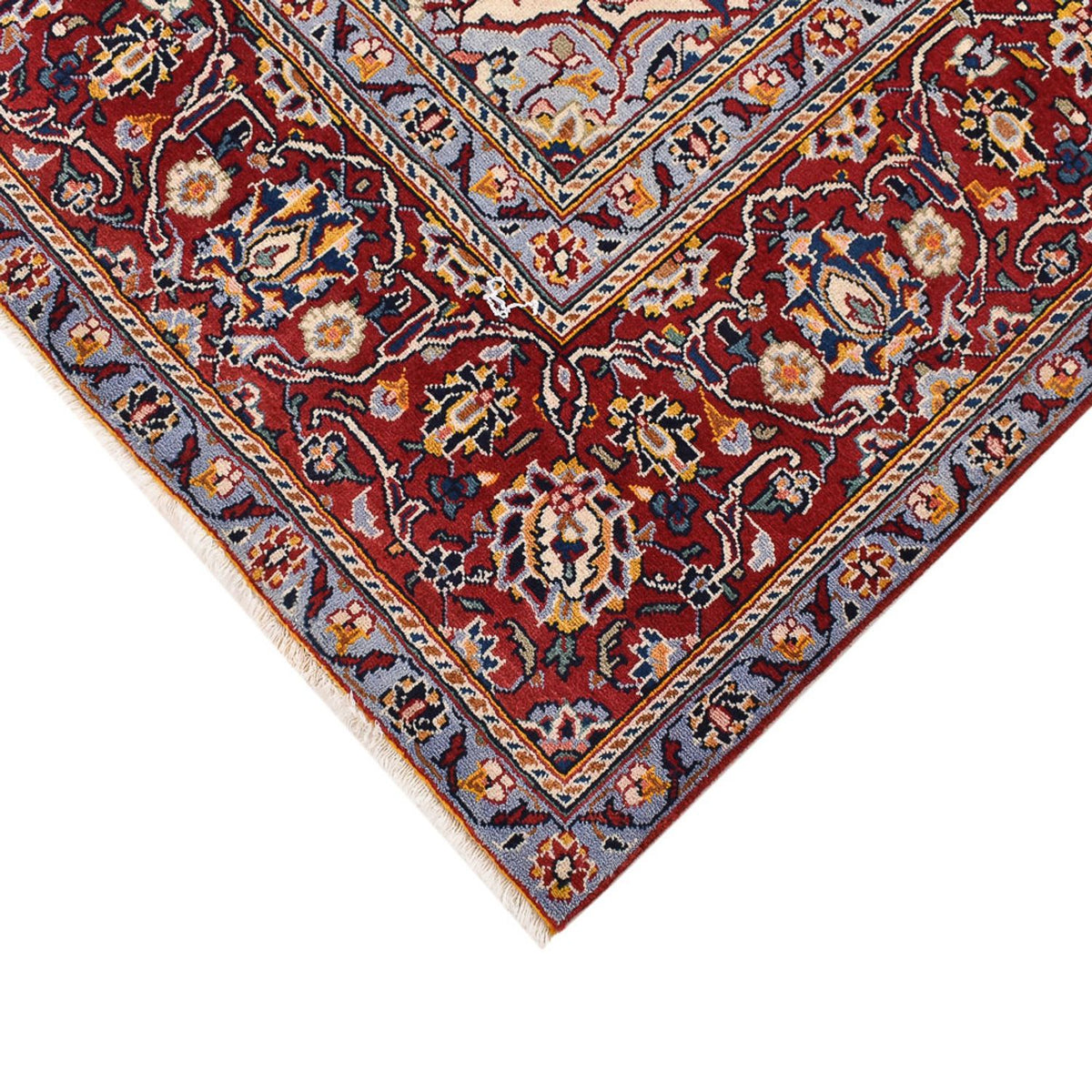 Tapis persan - Keshan - 330 x 217 cm - bleu foncé