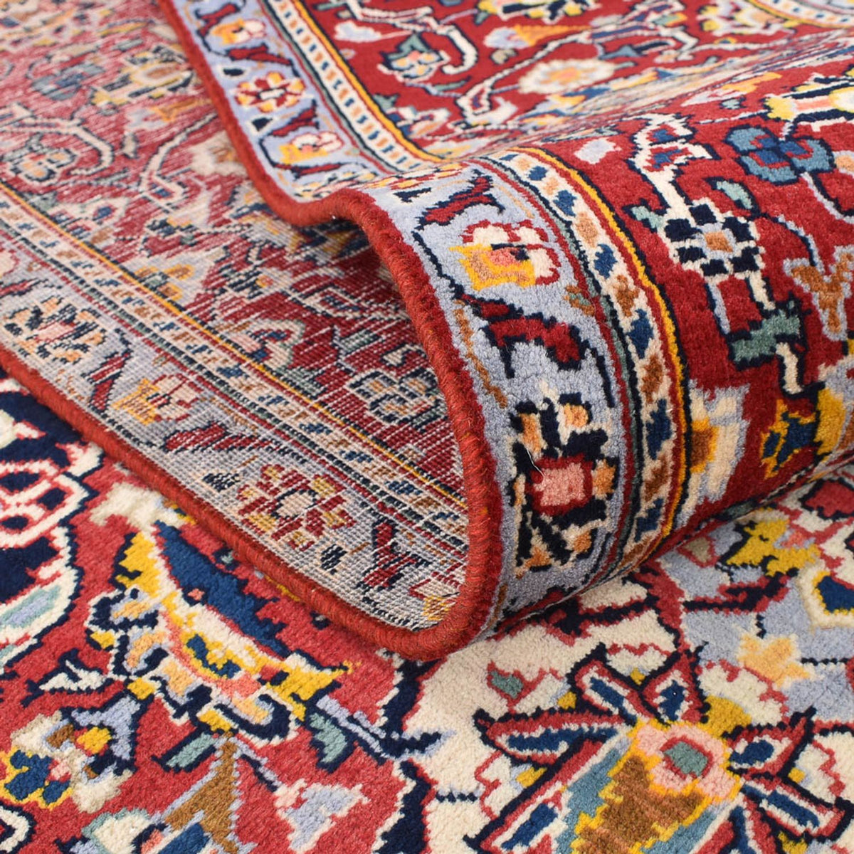 Tapis persan - Keshan - 330 x 217 cm - bleu foncé