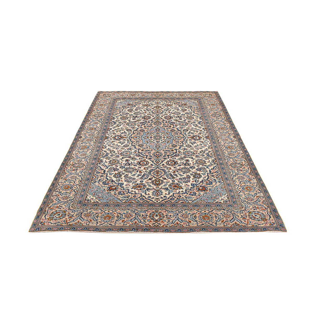 Tapis persan - Keshan - 288 x 198 cm - beige clair