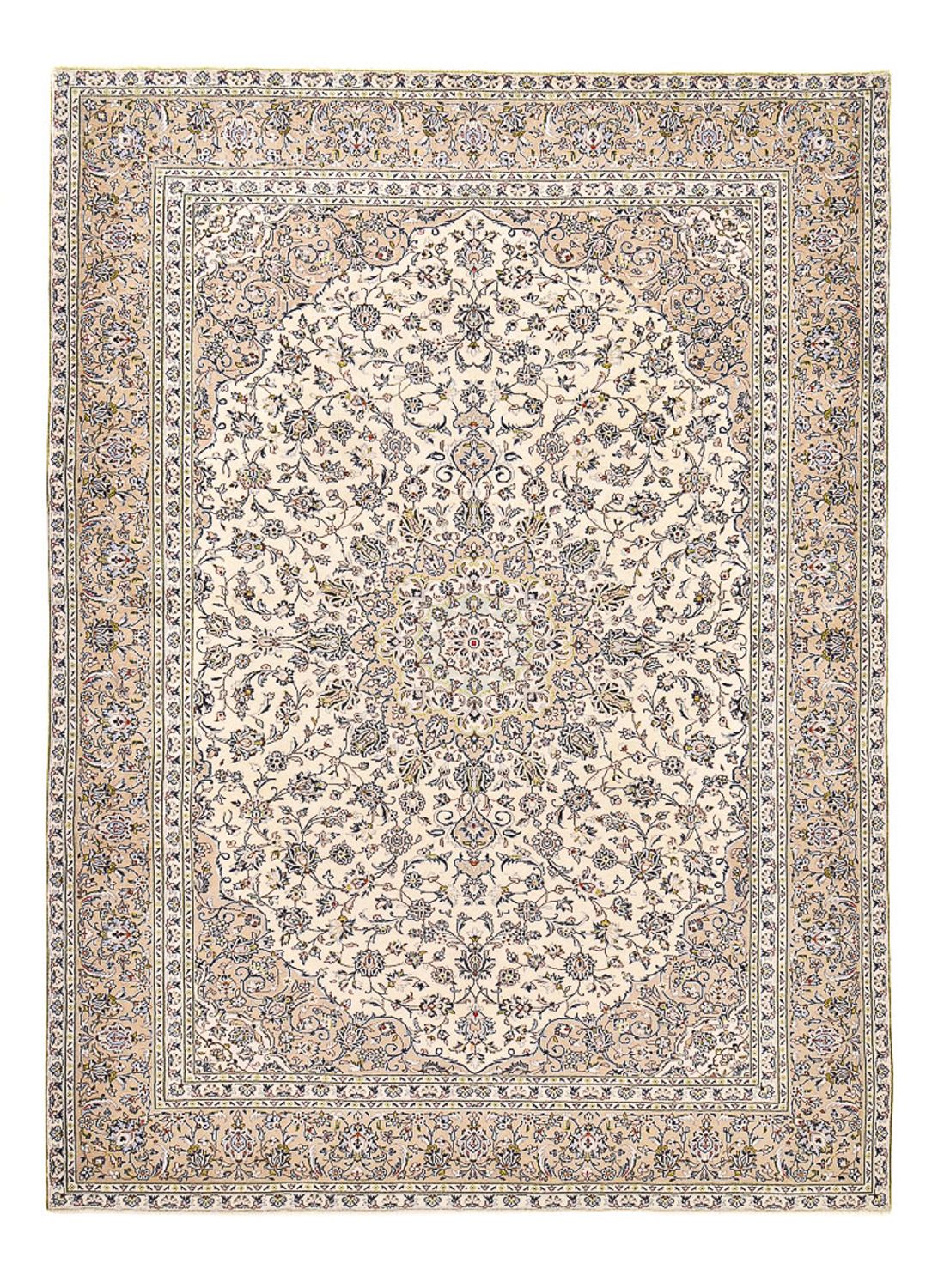 Tapis persan - Keshan - 403 x 282 cm - beige clair