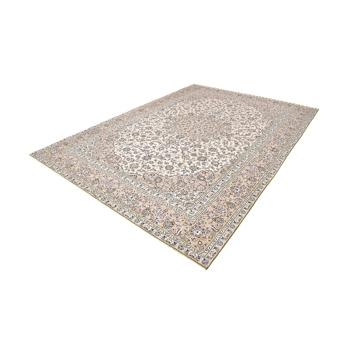 Tapis persan - Keshan - 403 x 282 cm - beige clair