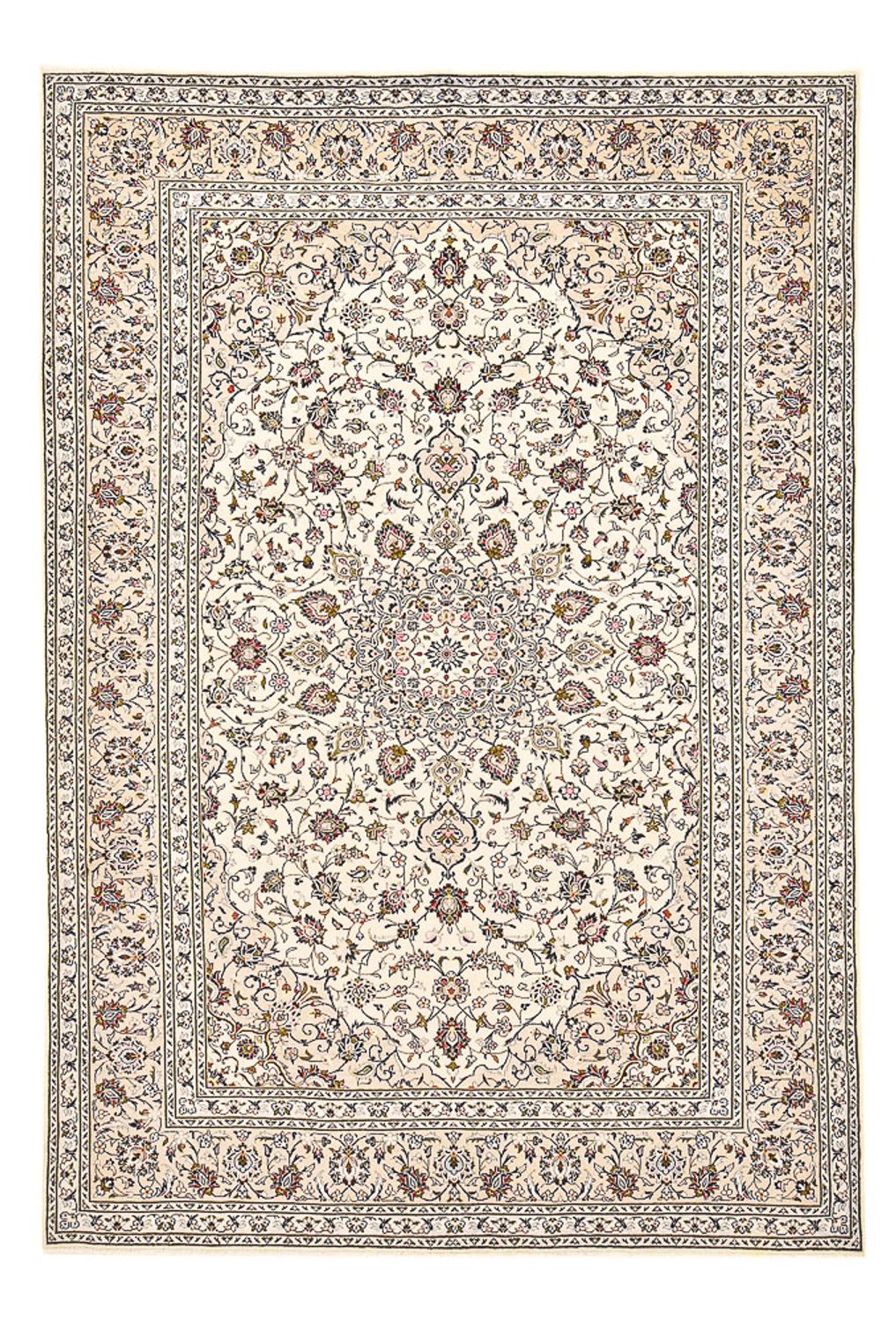 Tapis persan - Keshan - 356 x 242 cm - beige clair