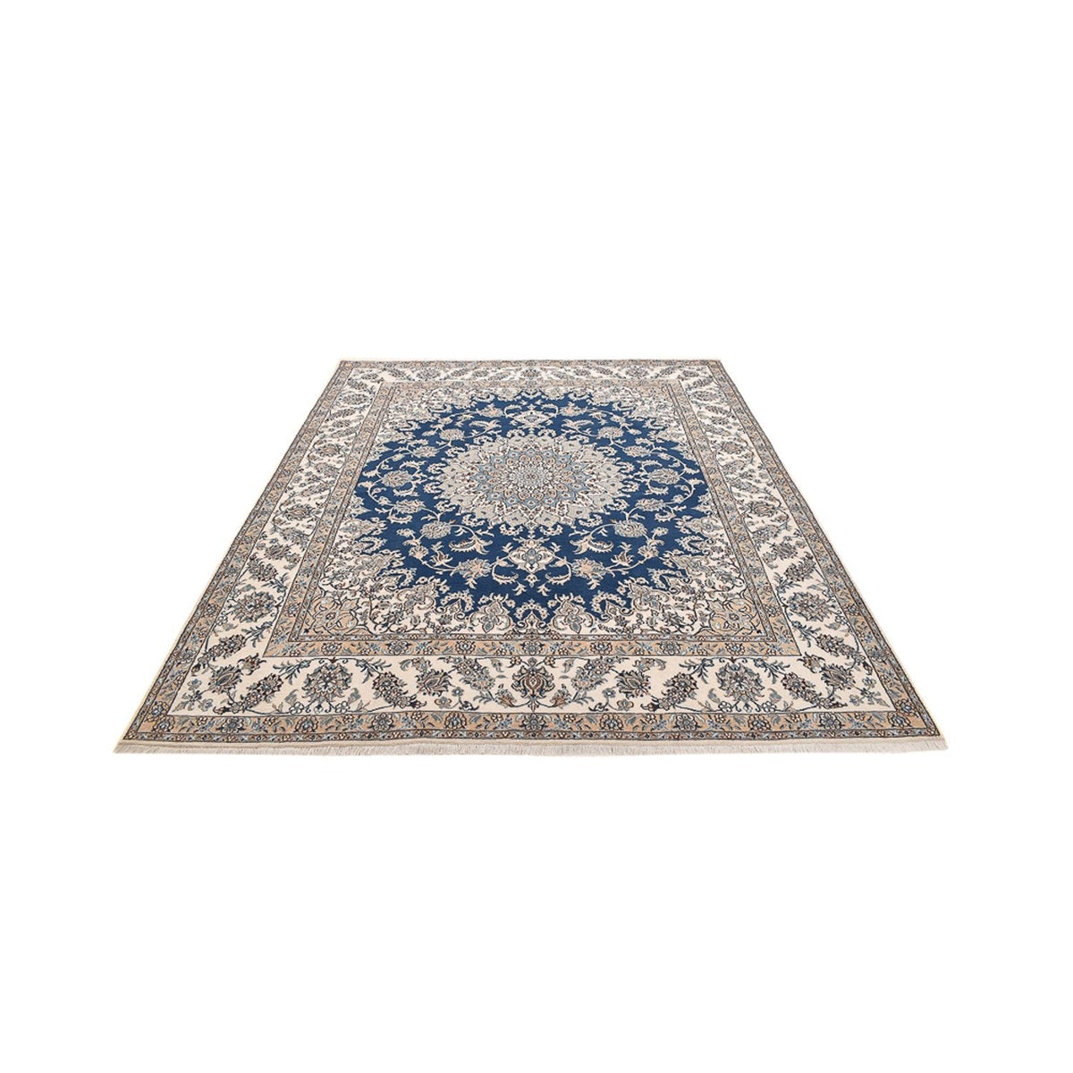 Tapis persan - Nain - 293 x 244 cm - bleu
