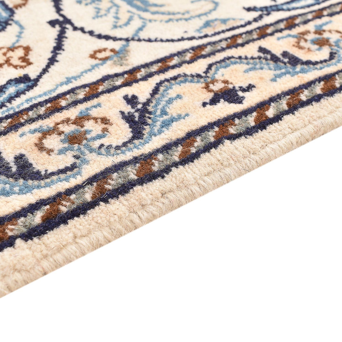 Tapis persan - Nain carré - 208 x 200 cm - bleu foncé