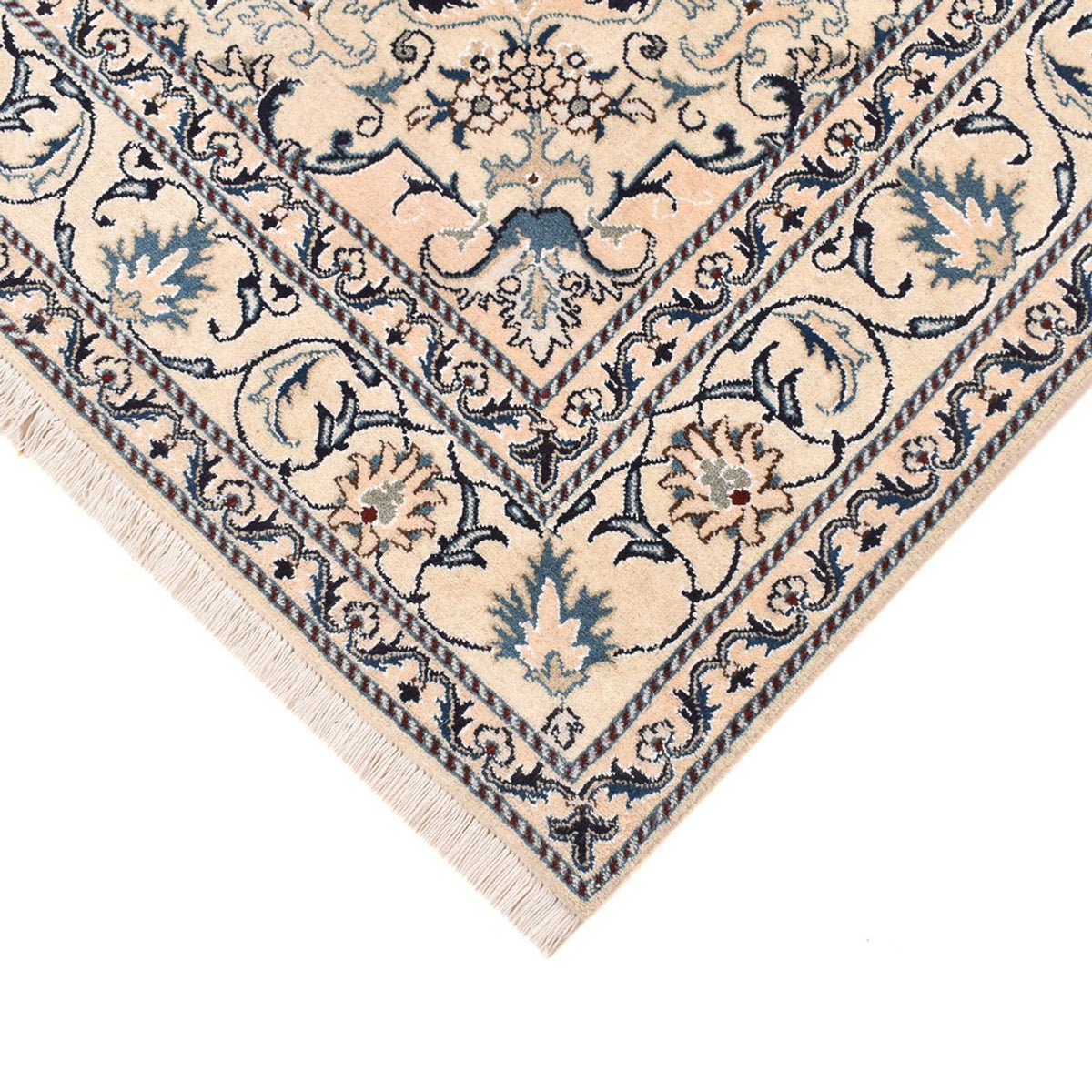 Tapis persan - Nain - 200 x 149 cm - bleu foncé