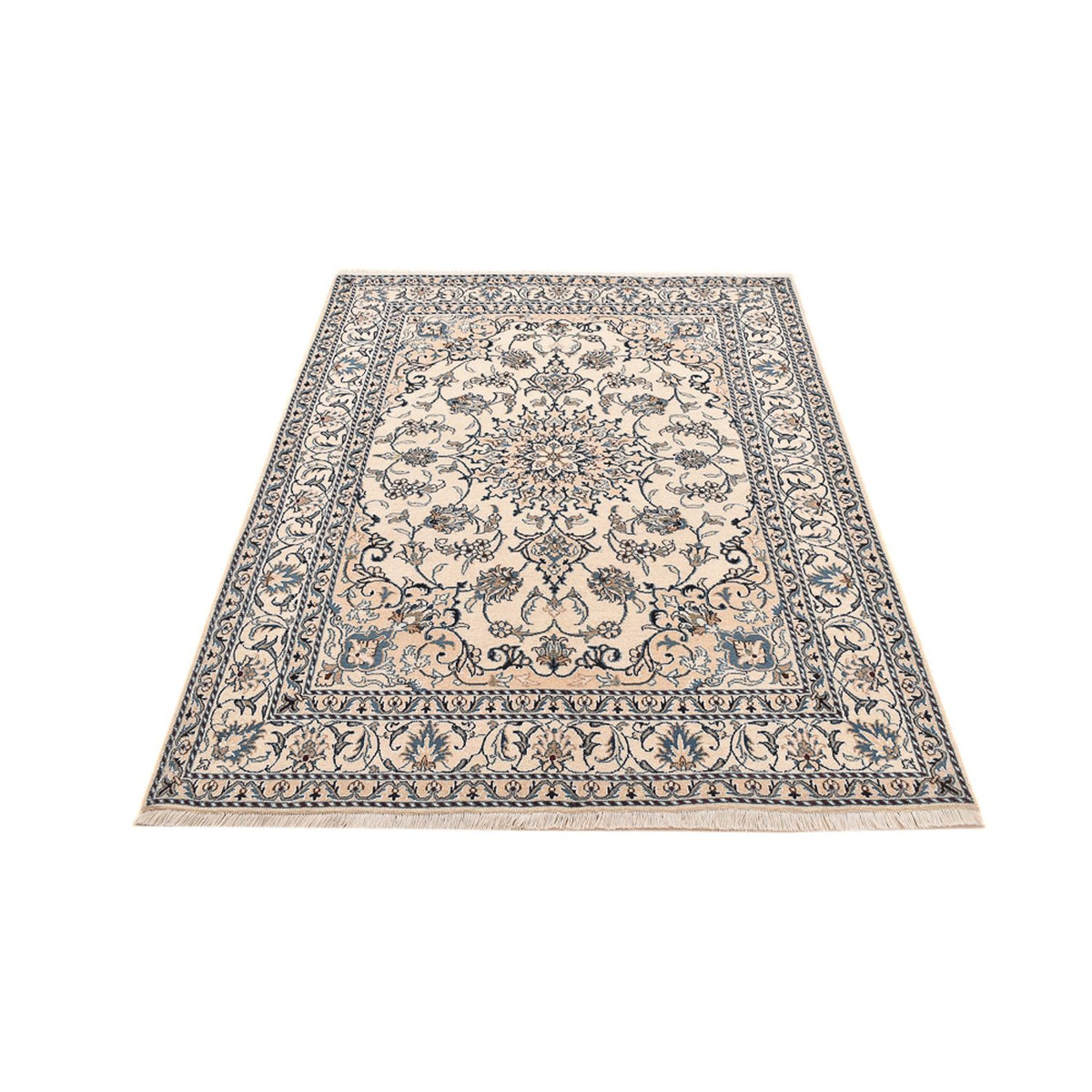 Tapis persan - Nain - 209 x 146 cm - beige clair