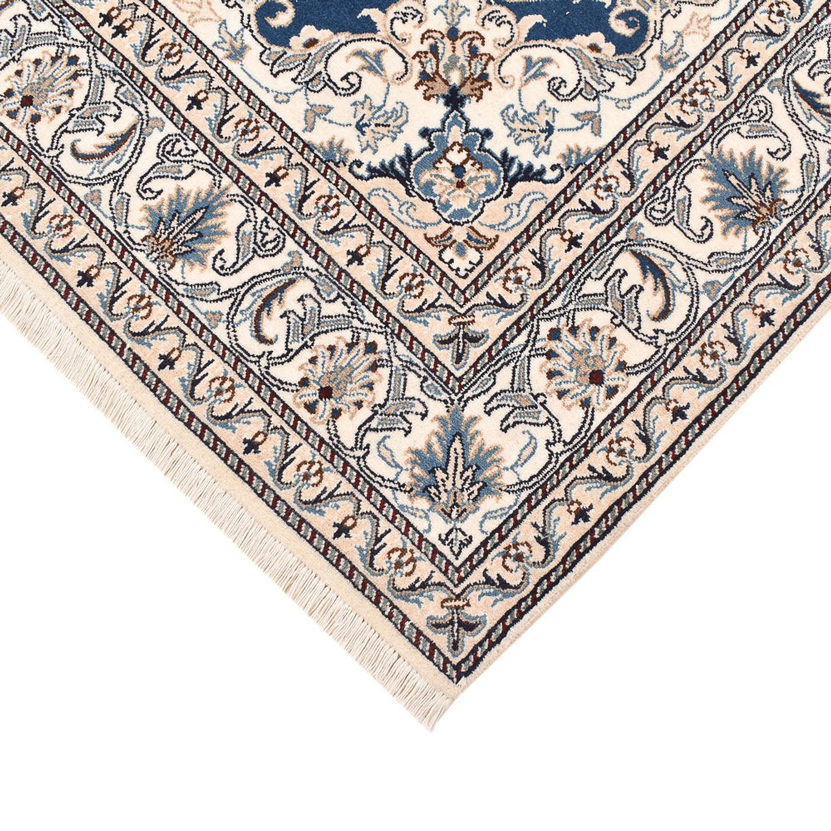 Tapis persan - Nain - 200 x 146 cm - bleu clair