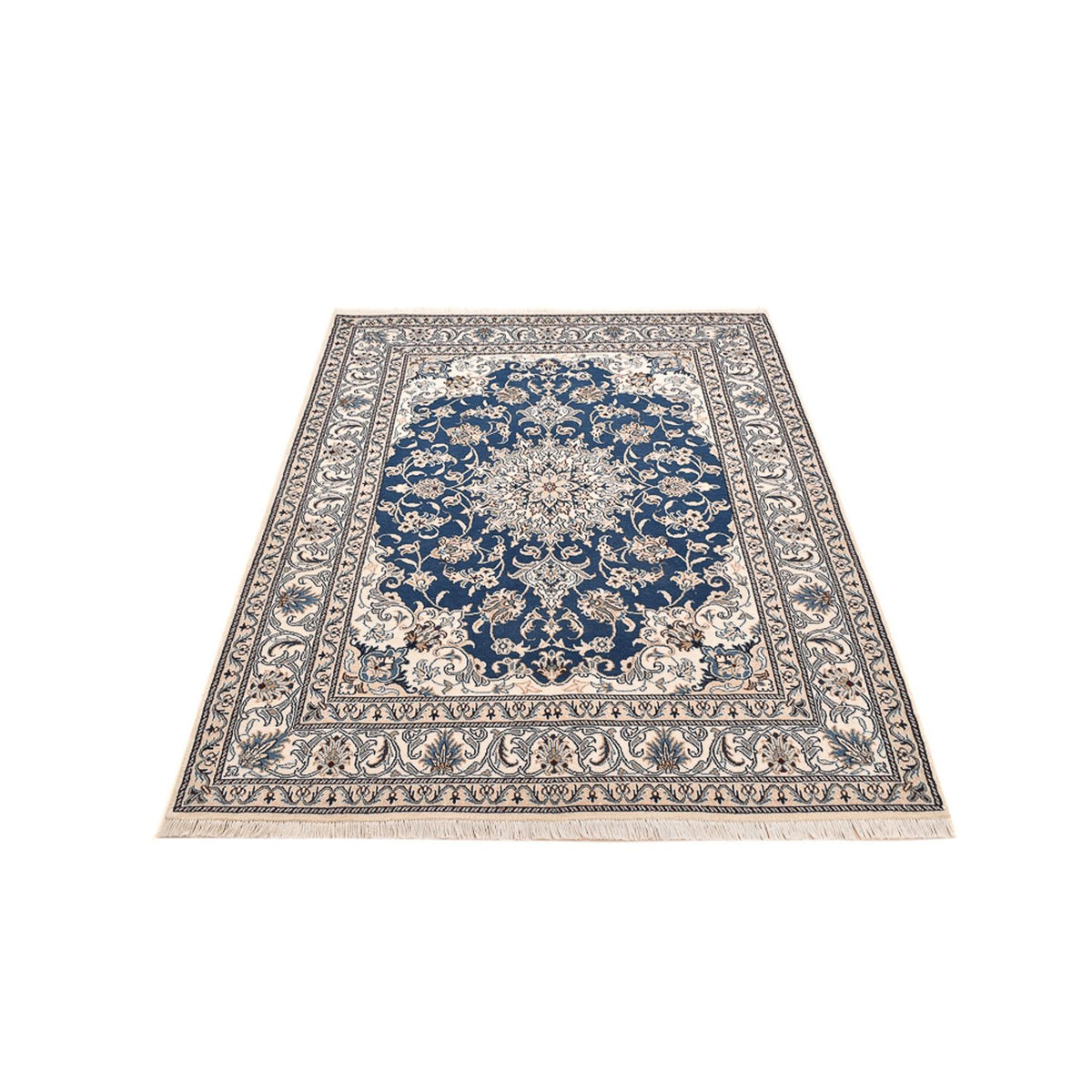 Tapis persan - Nain - 200 x 146 cm - bleu clair