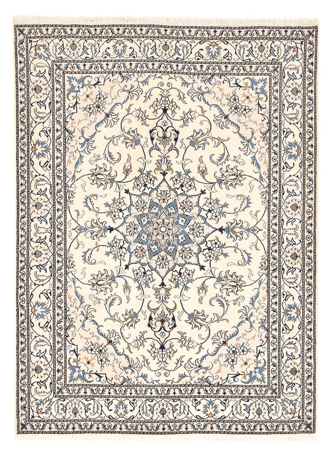 Tapis persan - Nain - 230 x 167 cm - beige clair