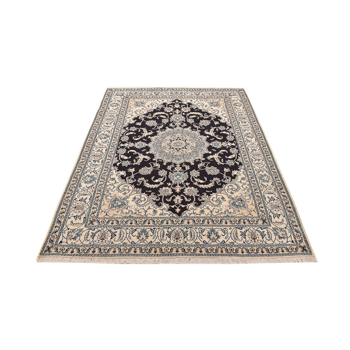 Tapis persan - Nain - 240 x 165 cm - bleu foncé