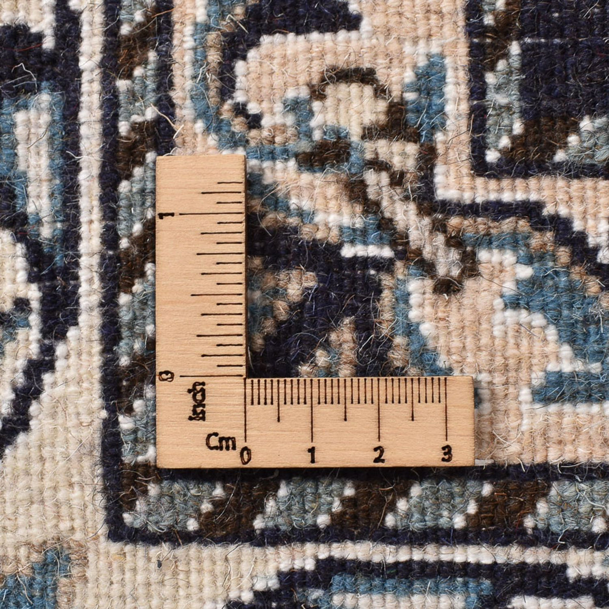 Tapis persan - Nain - 242 x 165 cm - bleu foncé