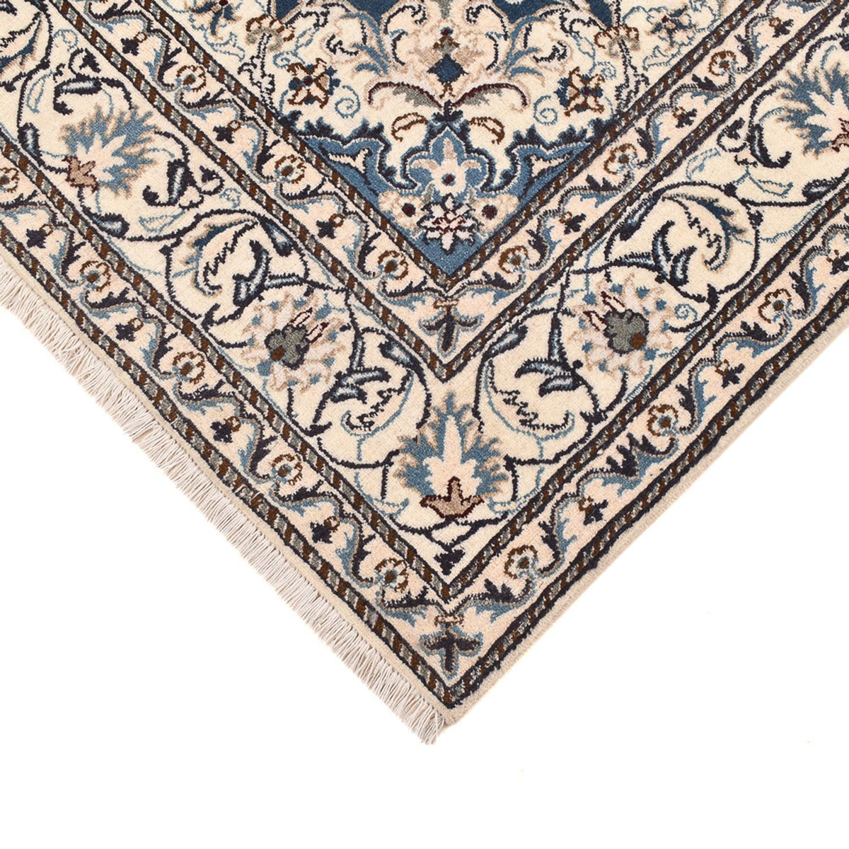 Tapis persan - Nain - 233 x 168 cm - bleu clair