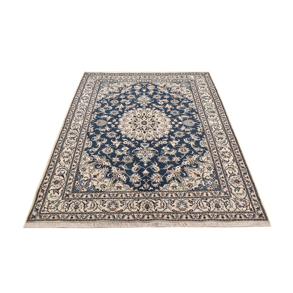 Tapis persan - Nain - 233 x 168 cm - bleu clair