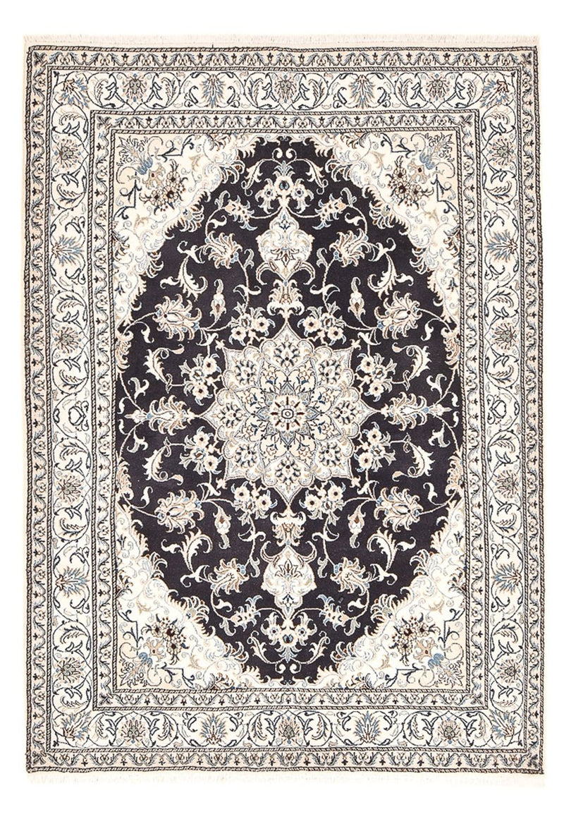 Tapis persan - Nain - 238 x 161 cm - bleu foncé