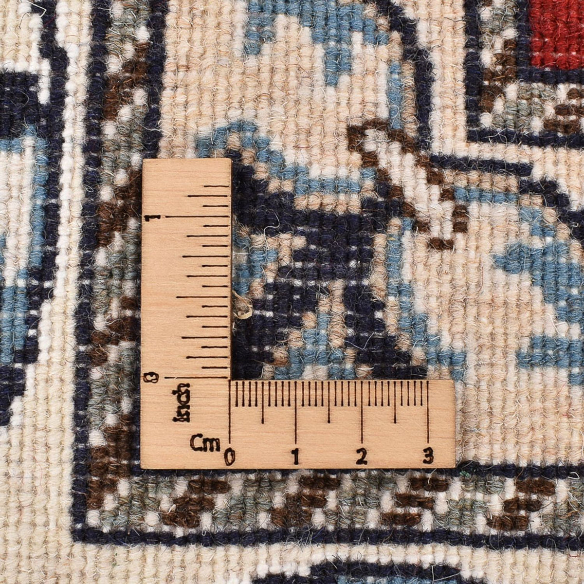 Tapis persan - Nain carré - 203 x 193 cm - rouge