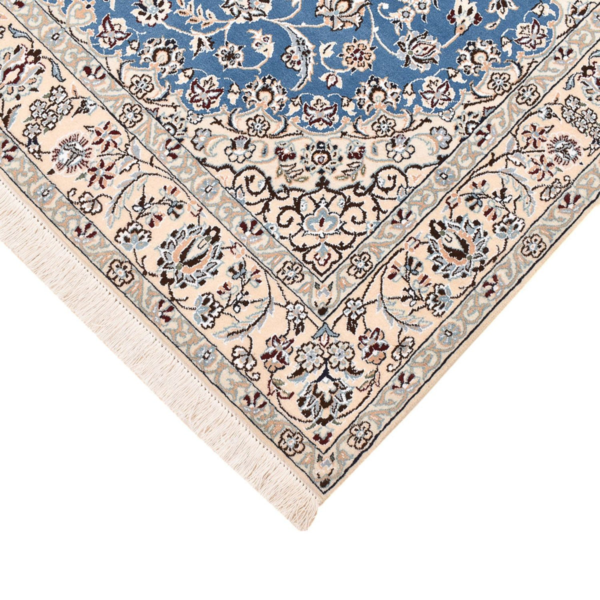 Tapis persan - Nain - Royal - 201 x 149 cm - bleu clair