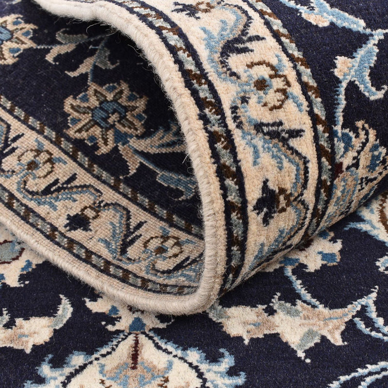 Tapis de couloir Tapis persan - Nain - 292 x 78 cm - bleu foncé