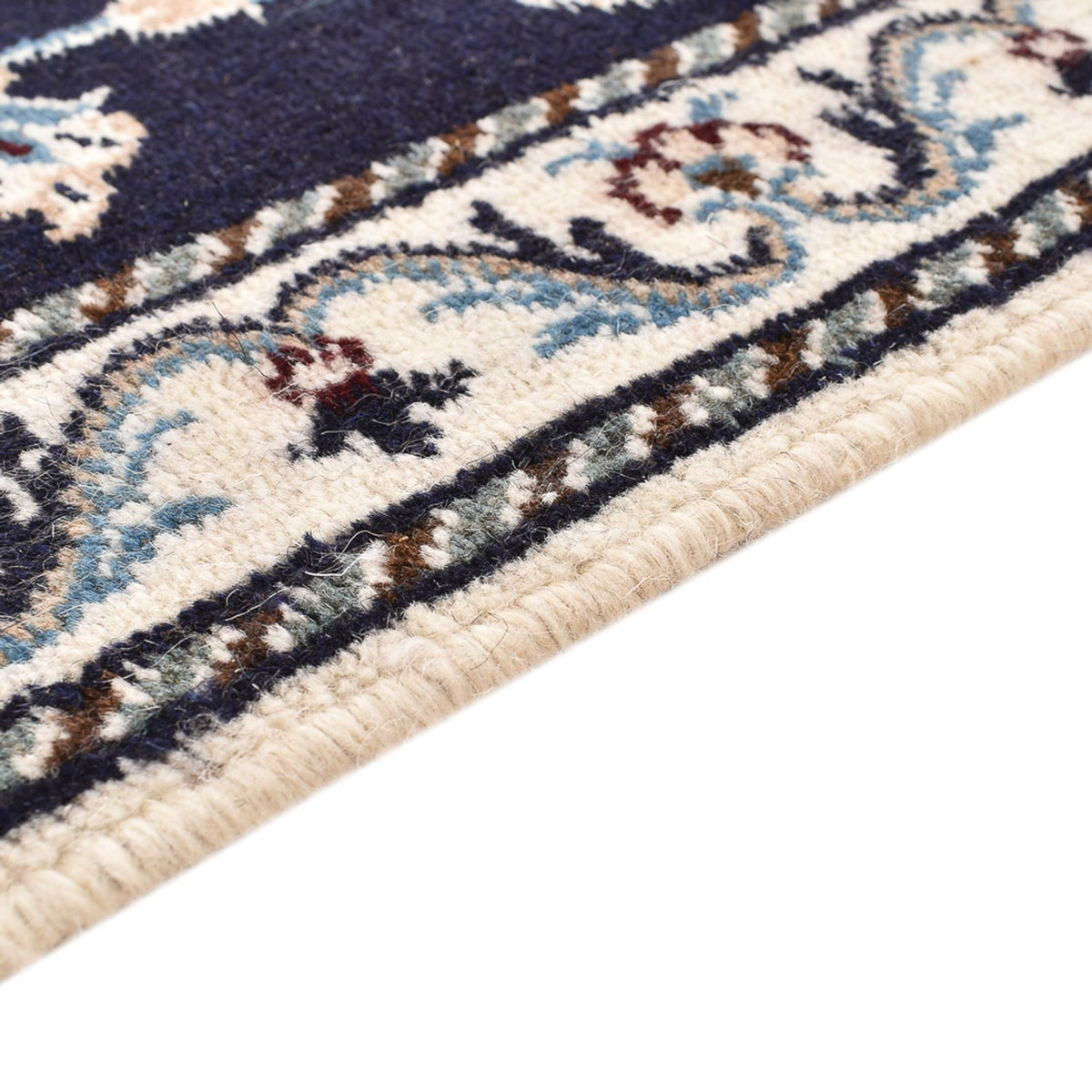 Tapis de couloir Tapis persan - Nain - 290 x 79 cm - bleu foncé