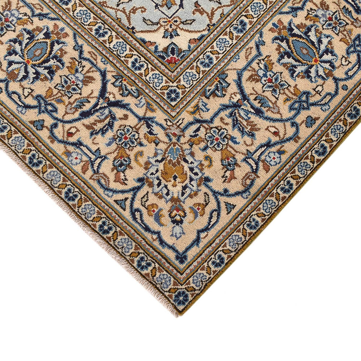 Tapis persan - Keshan - 287 x 192 cm - beige foncé