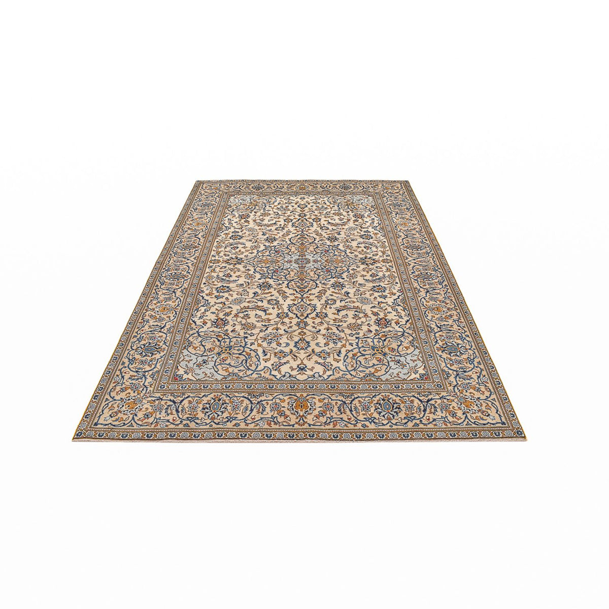 Tapis persan - Keshan - 287 x 192 cm - beige foncé