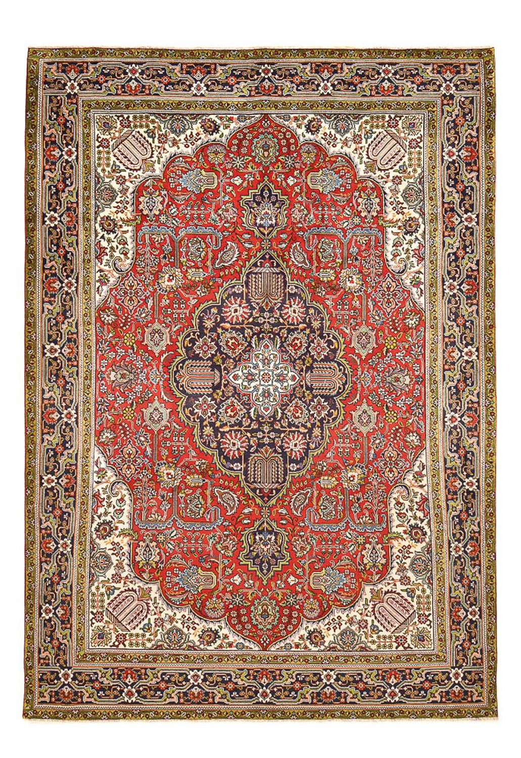 Tapis persan - Tabriz - 347 x 242 cm - rouge clair