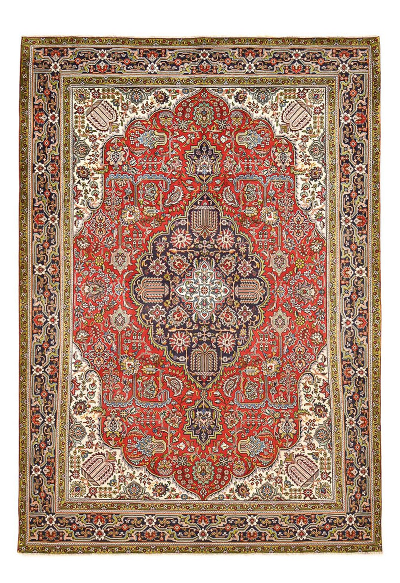 Tapis persan - Tabriz - 347 x 242 cm - rouge clair