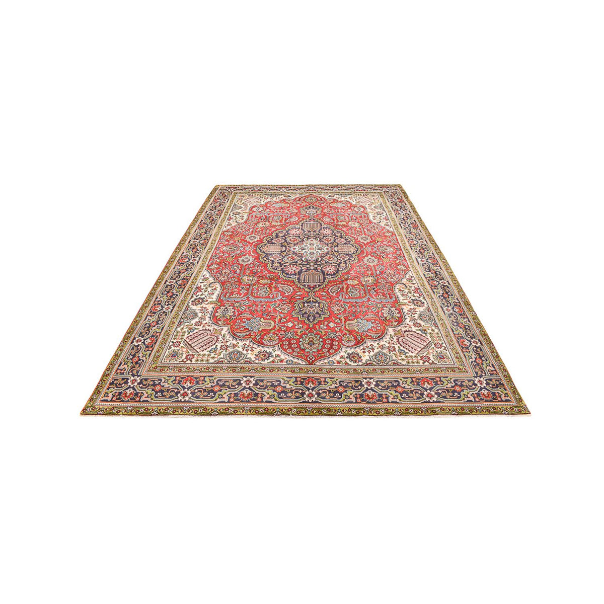 Tapis persan - Tabriz - 347 x 242 cm - rouge clair