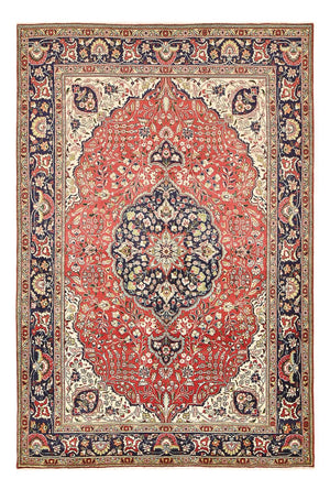 Tapis persan - Tabriz - 300 x 200 cm - rouge clair