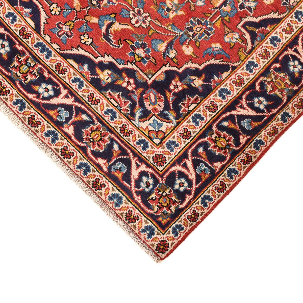 Tapis persan - Keshan - 145 x 97 cm - rouge clair