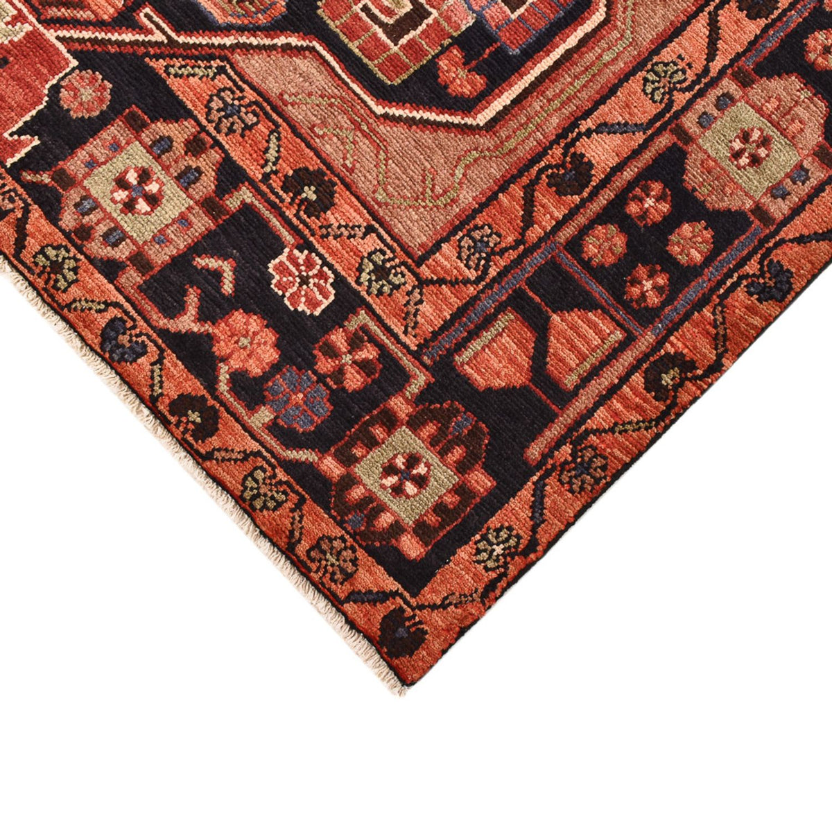 Tapis persan - Nomadic - 222 x 140 cm - rouge clair