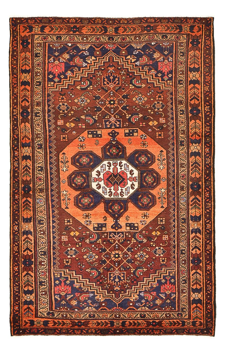 Tapis persan - Bidjar - 210 x 130 cm - rouge foncé