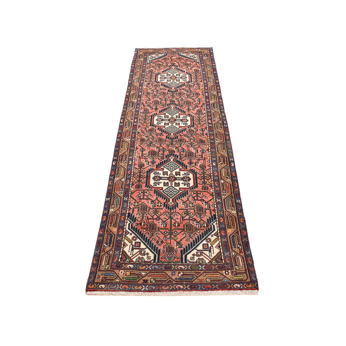 Tapis de couloir Tapis persan - Nomadic - 291 x 82 cm - rouge clair