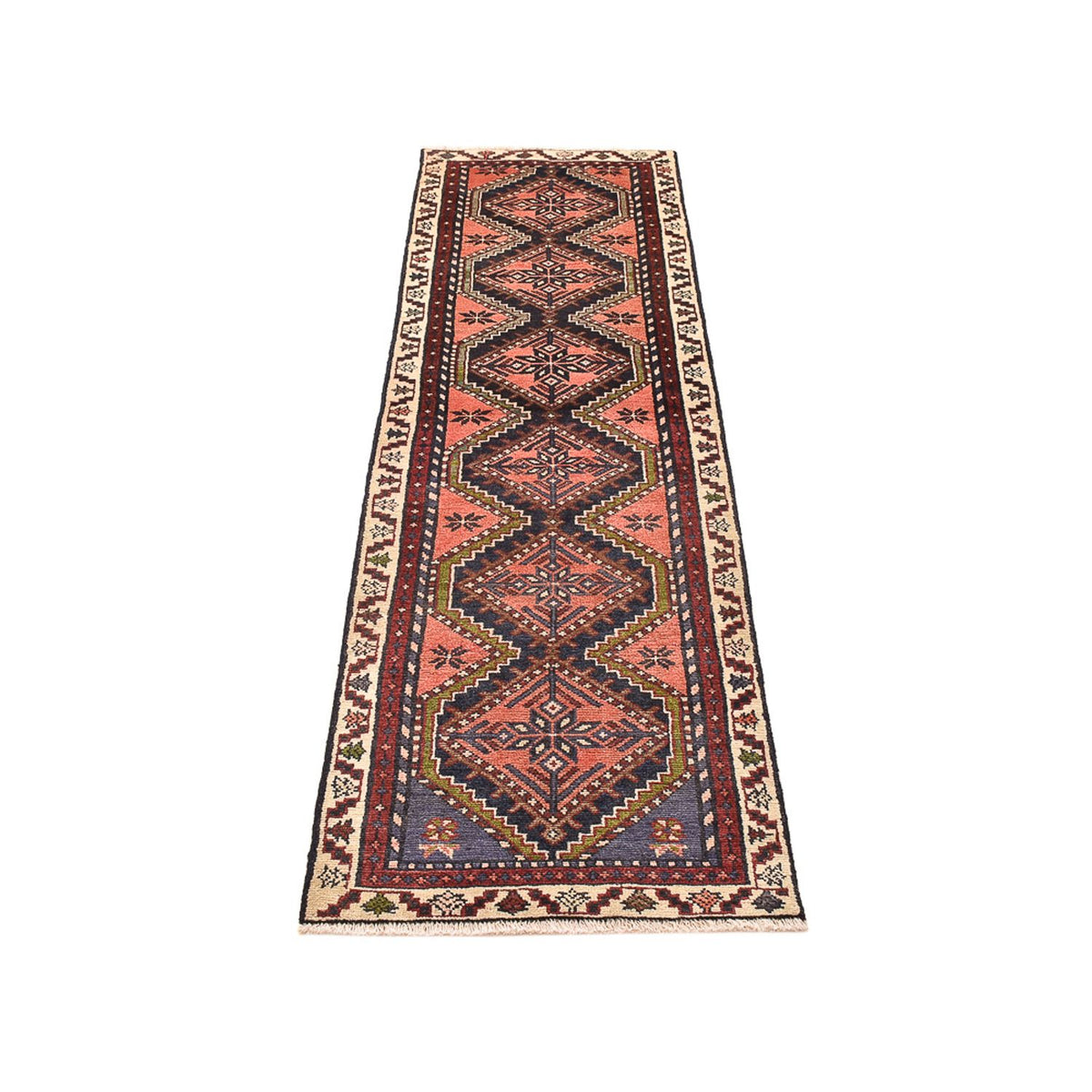 Tapis de couloir Tapis persan - Nomadic - 250 x 67 cm - rouge clair