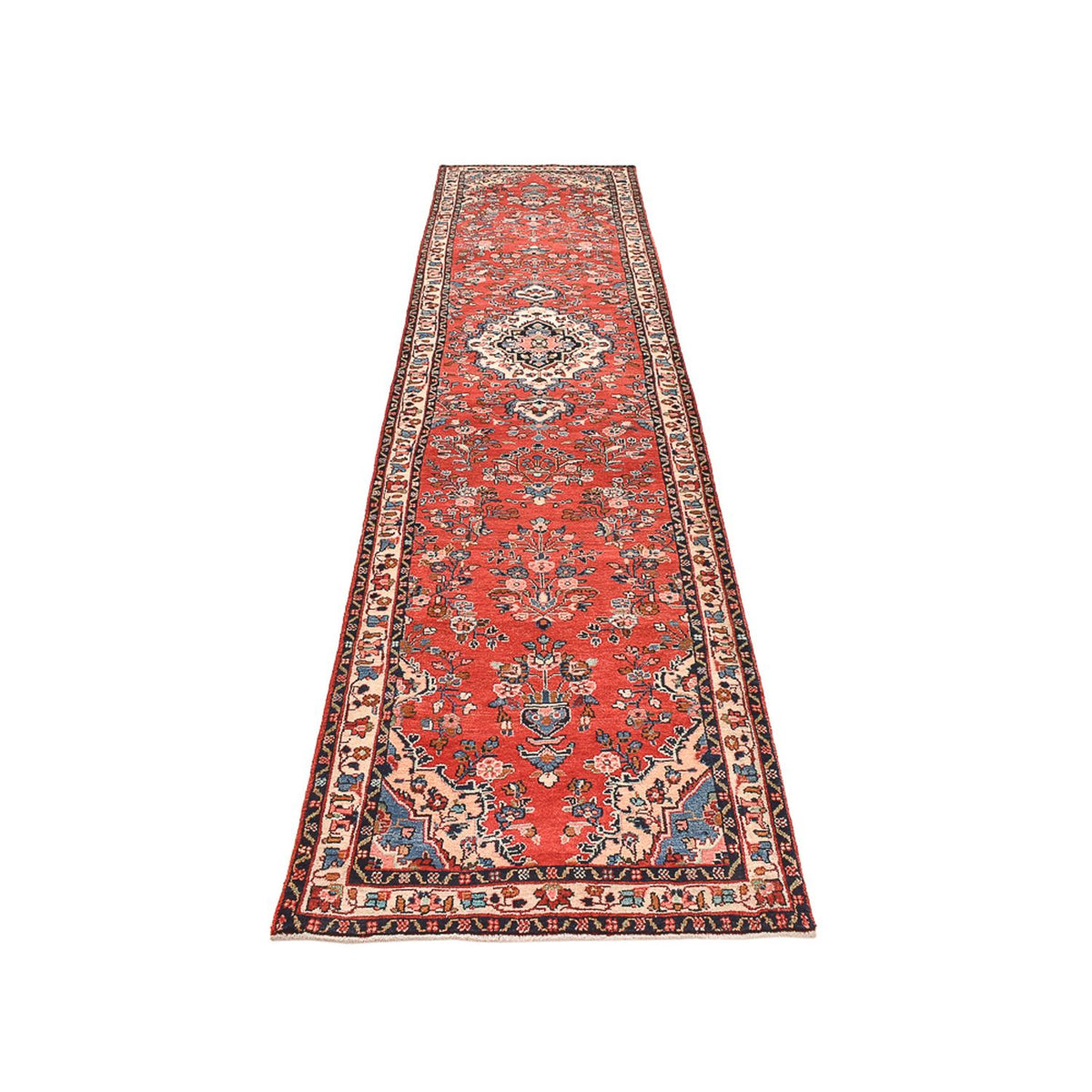 Tapis de couloir Tapis persan - Nomadic - 408 x 90 cm - rouge clair
